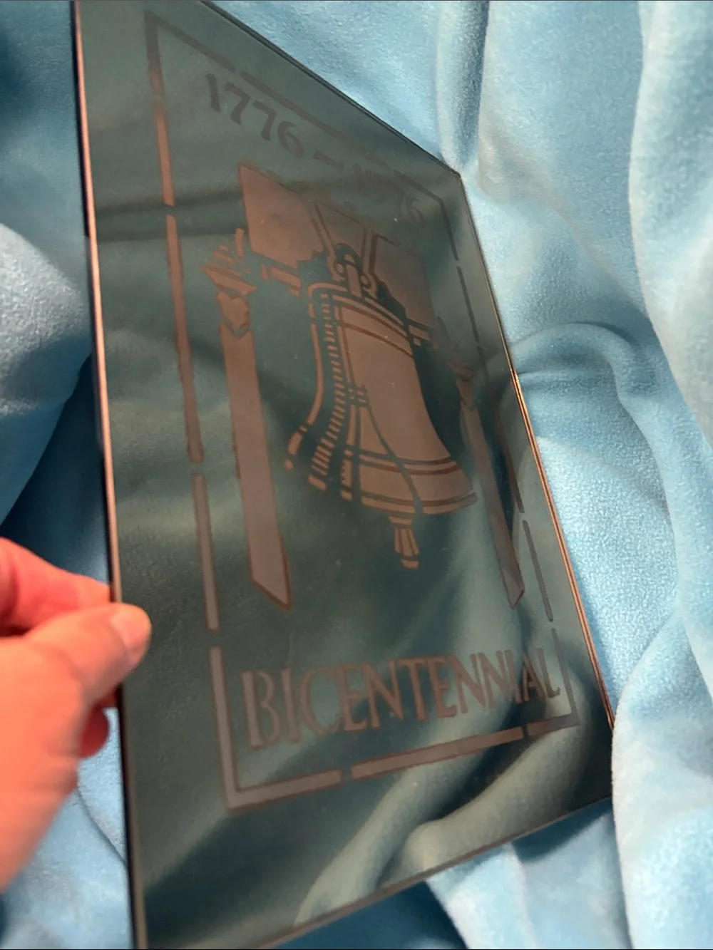Bicentennial Bell Decorative Wall Mirror - Bronze Tone